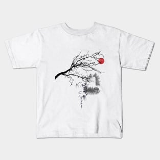 ' waiting until come back' sad cat art Kids T-Shirt